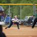 Saline first baseman Chelsea Leathers makes the final out of the game against Allen Park on Saturday, June 8. Daniel Brenner I AnnArbor.com